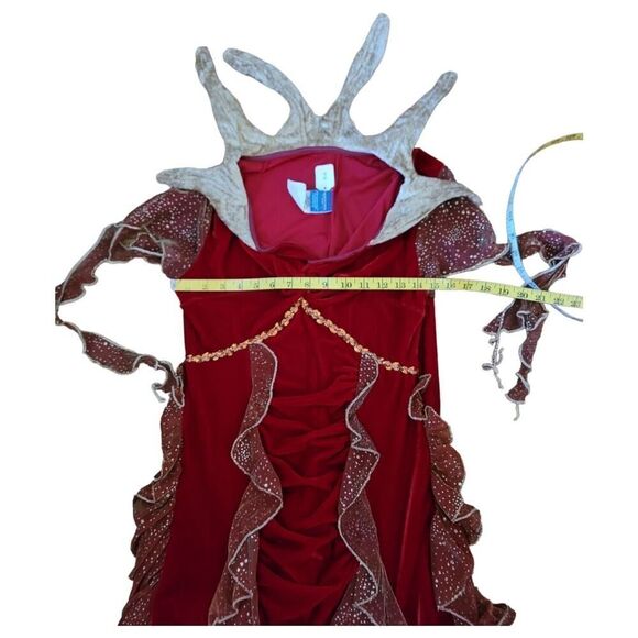 Cirque Du Soleil Diabla Costume Evil Red Gold Flame Queen Disguise SZ S - Picture 7 of 10